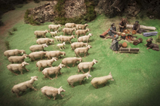 pastores con ovejas